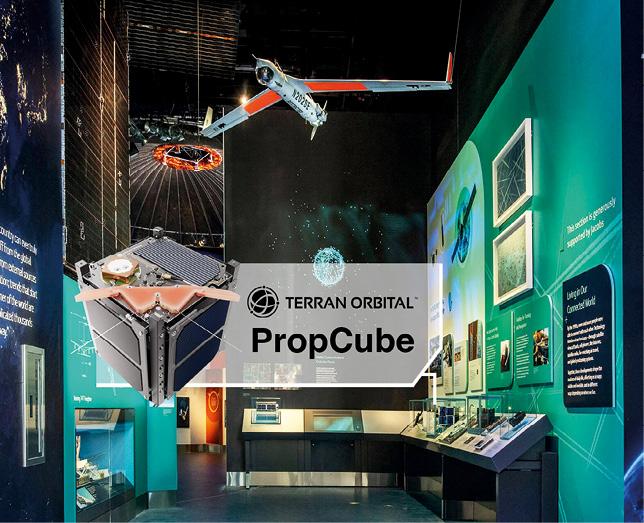 The PropCube developed by Terran Orbital is on display