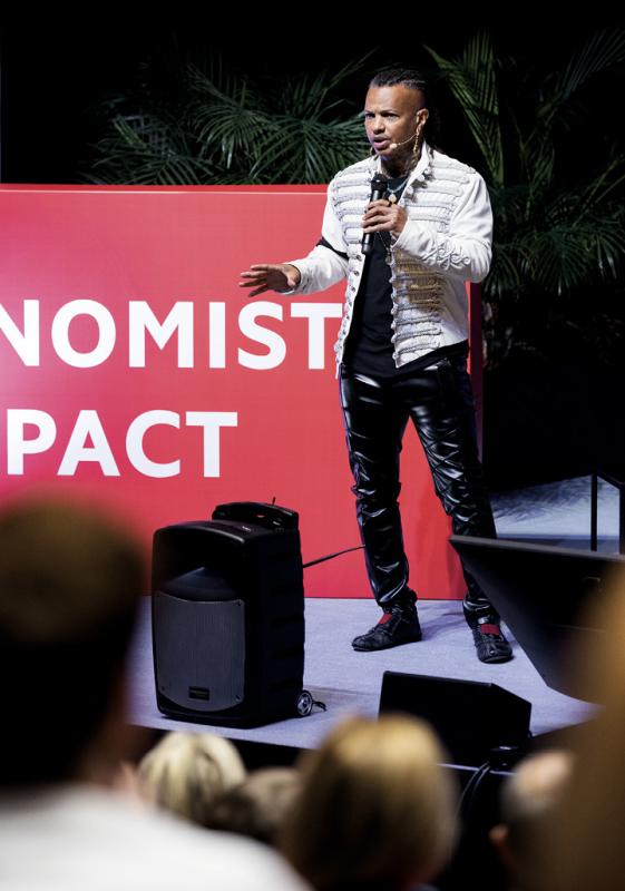 Keynote speaker Moriba Jah, co-founder and chief scientist of GaiaVerse Ltd.
