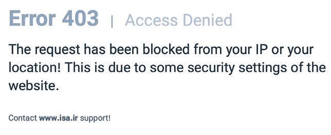 Sanctions: Iran Space Agency is blocked.