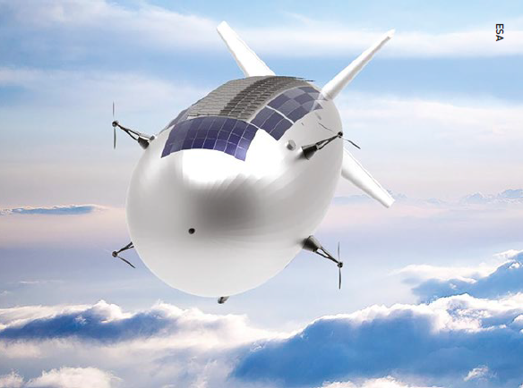 Thales Alenia Space’s Stratobus airship can carry up to 250 kg of payload