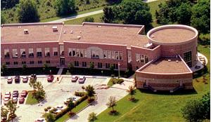 Aerial view of the Lunar and Planetary Institute.