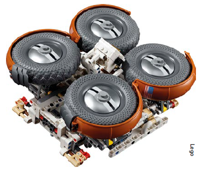 LRV model folded for stowage in the LM