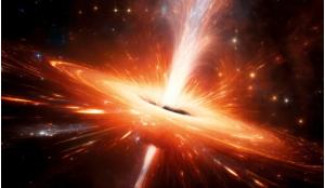 The central object in a spiral galaxy is, conventionally, a super-massive black hole, surrounded by an accretion dish.