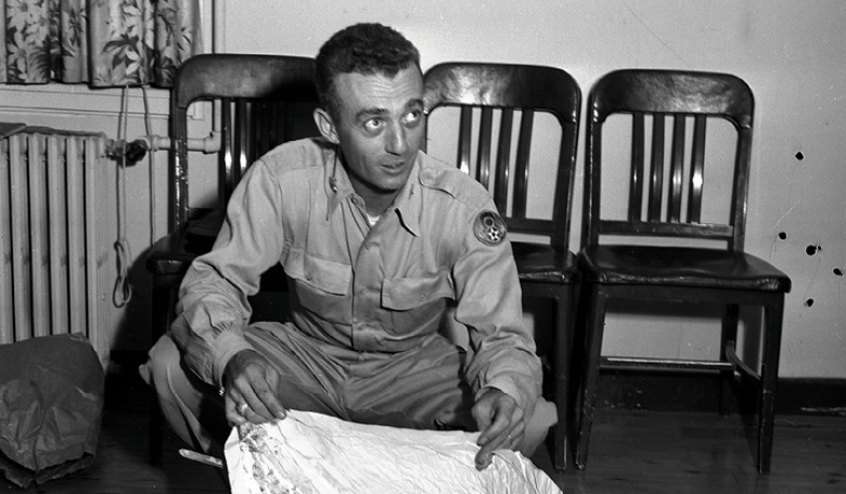 Space agencies and the armed forces are susceptible to conspiracy theories, largely due to the perceived lack of transparency concerning their activities. Above: Major Jesse A. Marcel holds a piece of foil-lined material related to the Roswell, New Mexico, UFO incident at Fort Worth Army Airfield, 8 July 1947 (Photo: University of Texas at Arlington Libraries Special Collections Division).