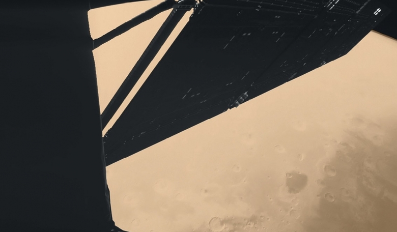Rosetta flying over Mars (taken from Philae’s Civa camera).