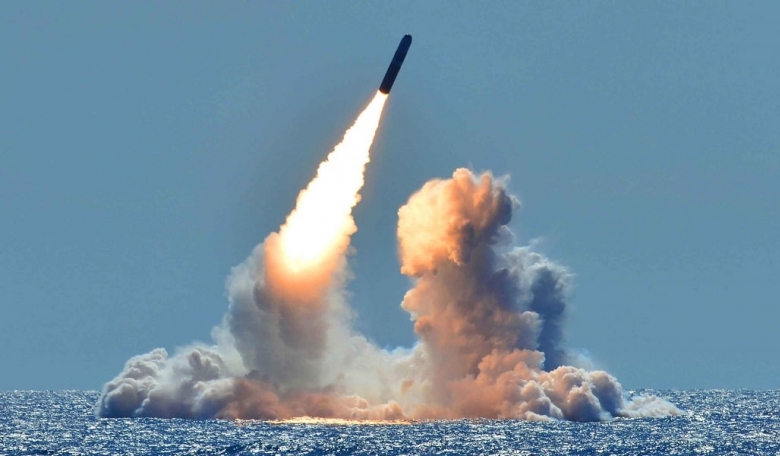Test launch of unarmed Trident II D5 missile by the US Navy.