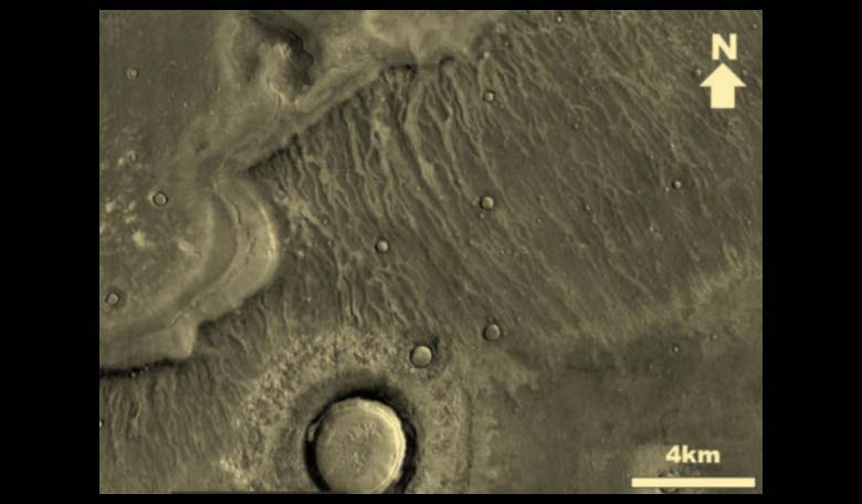 Image taken from Rodriguez et al, (2016): Tsunami Waves Extensively Resurfaced the Shorelines of an Early Martian Ocean