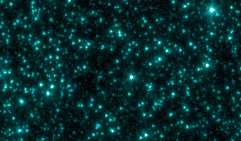 This image from NASA's Spitzer Space Telescope shows an infrared view of a sky area in the constellation Ursa Major. Image Credit: NASA/JPL-Caltech/A. Kashlinsky (Goddard)
