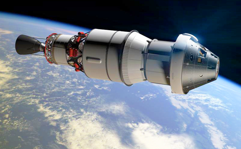 Orion and the European Service Module. (NASA)