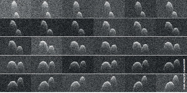 Radar images taken by Goldstone, like these of 1999 JD6, tell us an asteroid’s speed, size and composition
