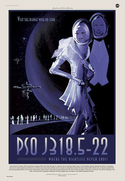 NASA's fictional JPL’s Exoplanet Travel Bureau put together this poster. 